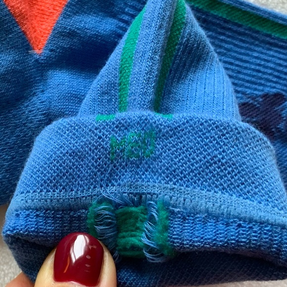 BOMBAS Cycling Calf  kid’s Socks In Wave / Amber - Picture 5 of 5